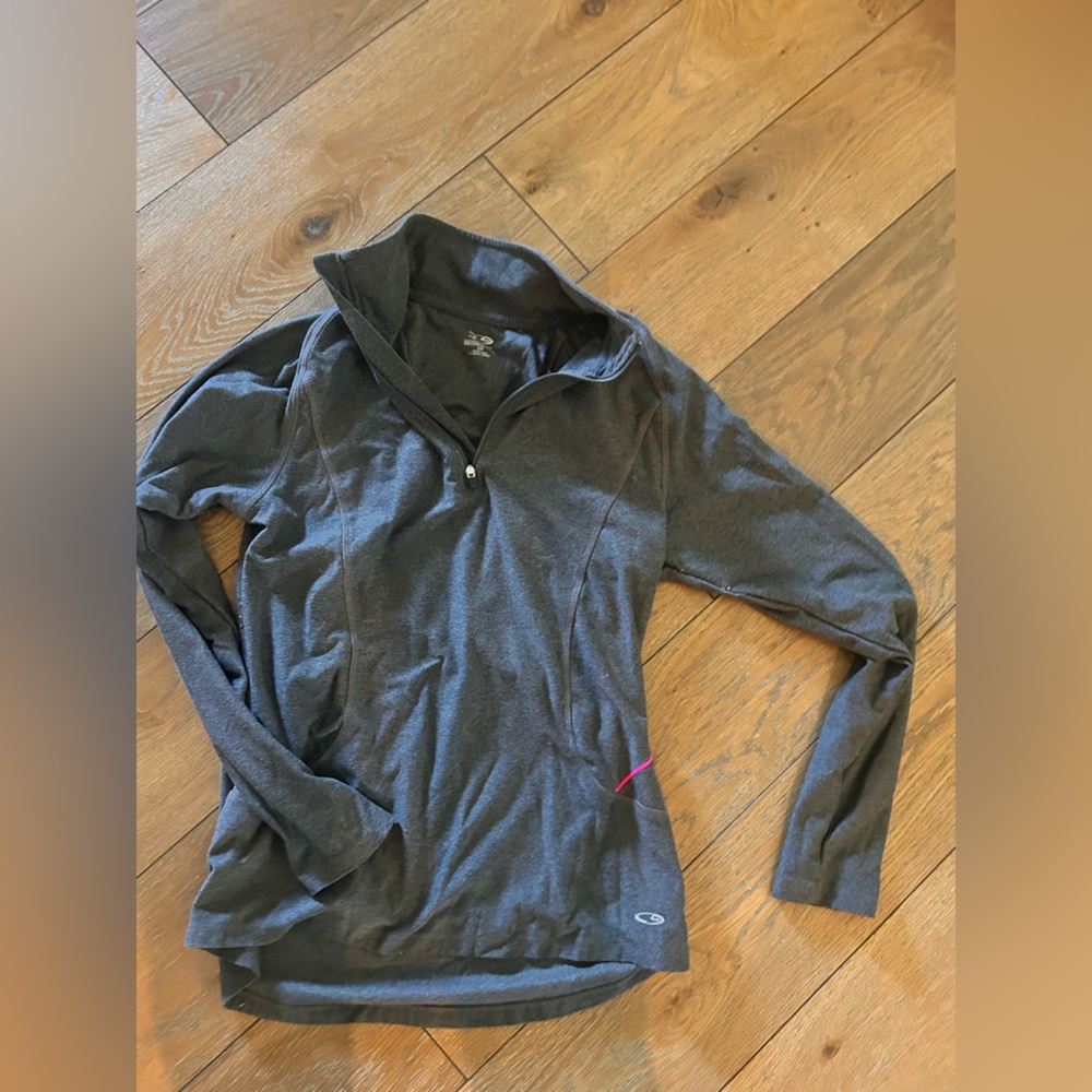 Champion Gray Long Sleeve Athletic Top